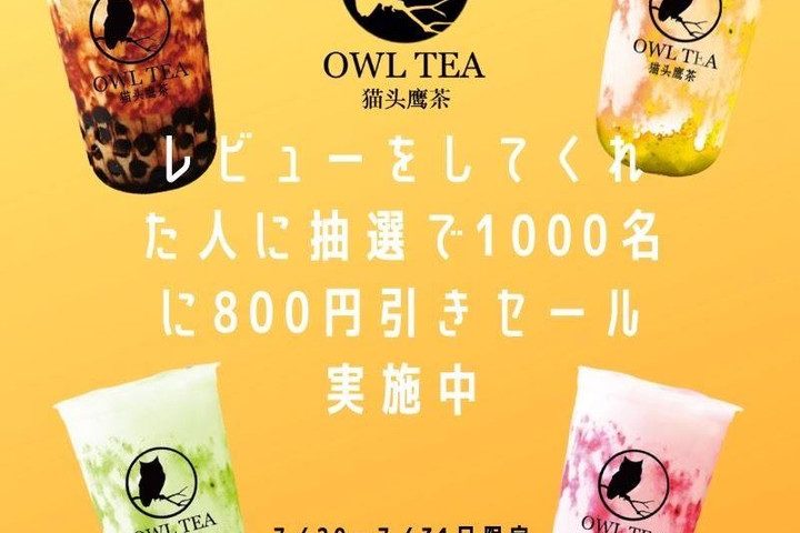 ▼Owl Tea 新宿店 最新情報▼生タピオカ専門店